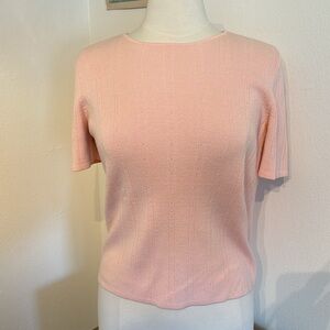 VTG light pink fine knit sweater